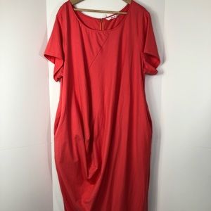 eShakti plus size cotton knit maxi dress Sz 30W